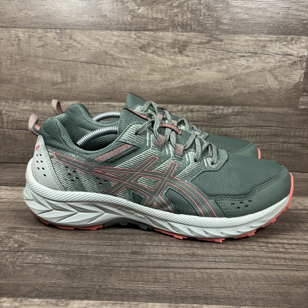 Asics Gel-Venture 9 Green Pink Womens US Size 9.5 1012B313 Running Shoes